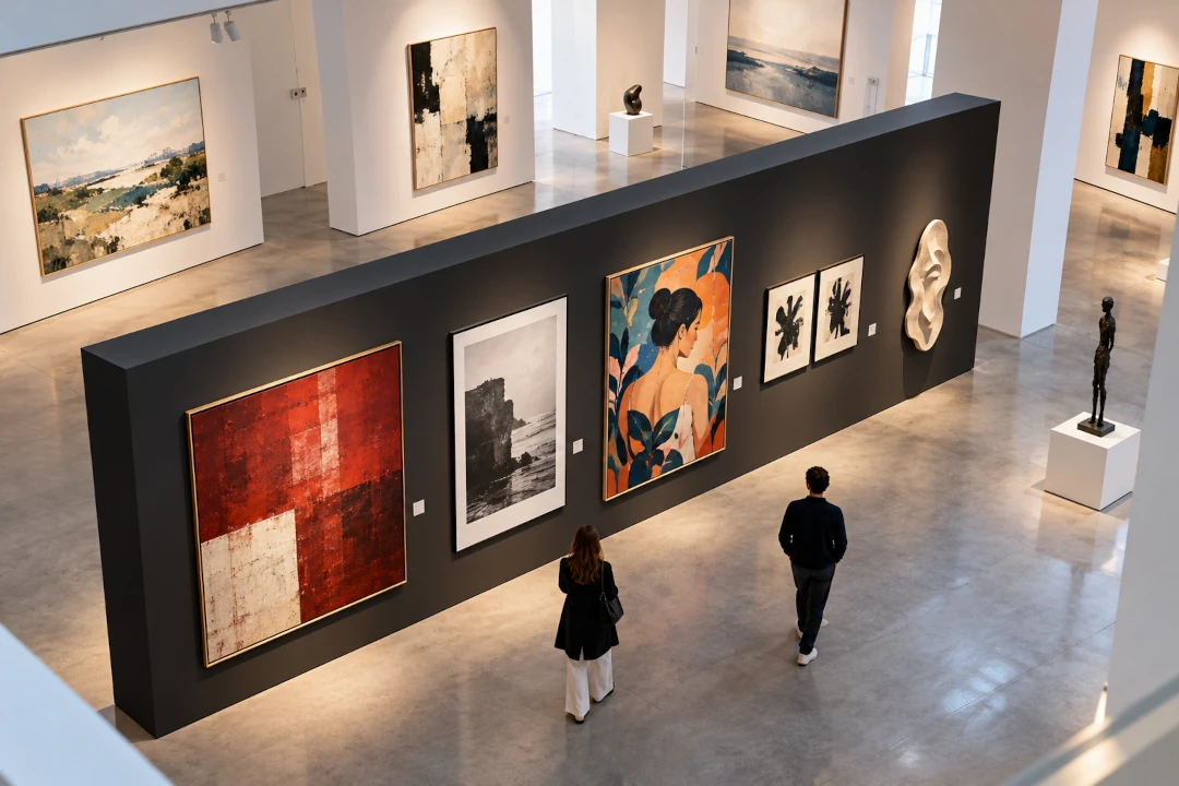 Artwork displayed professionally online in different formats
