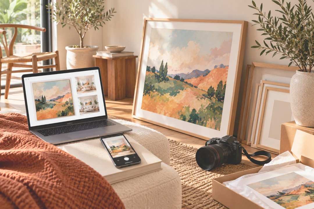 Artwork presented professionally online